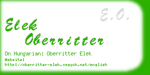 elek oberritter business card